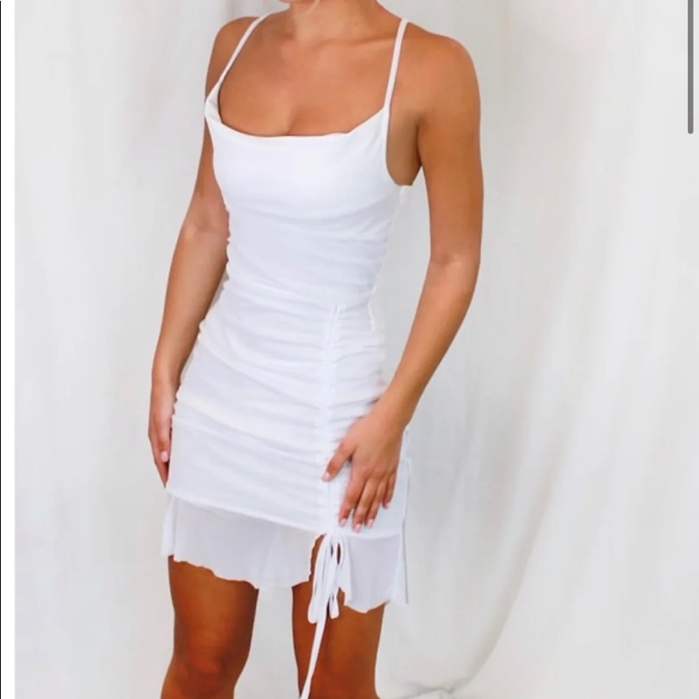 White mesh dress